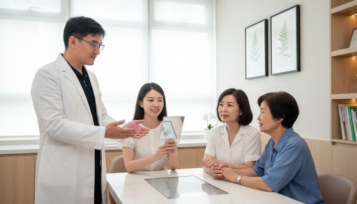 吳紹琥醫師正在為醫學美容新鮮人親自診斷 醫學美容新鮮人適合的皮秒雷射操作過程 專為醫學美容新鮮人設計的高CP值療程表